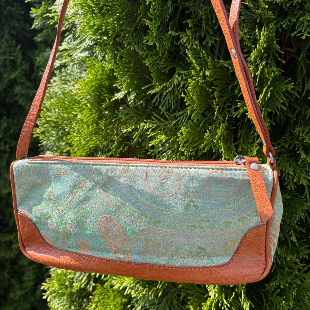 Dolce & Gabbana Vintage Jacquard & Leather Shoulder Bag with Dust Bag - Picture 2 of 8